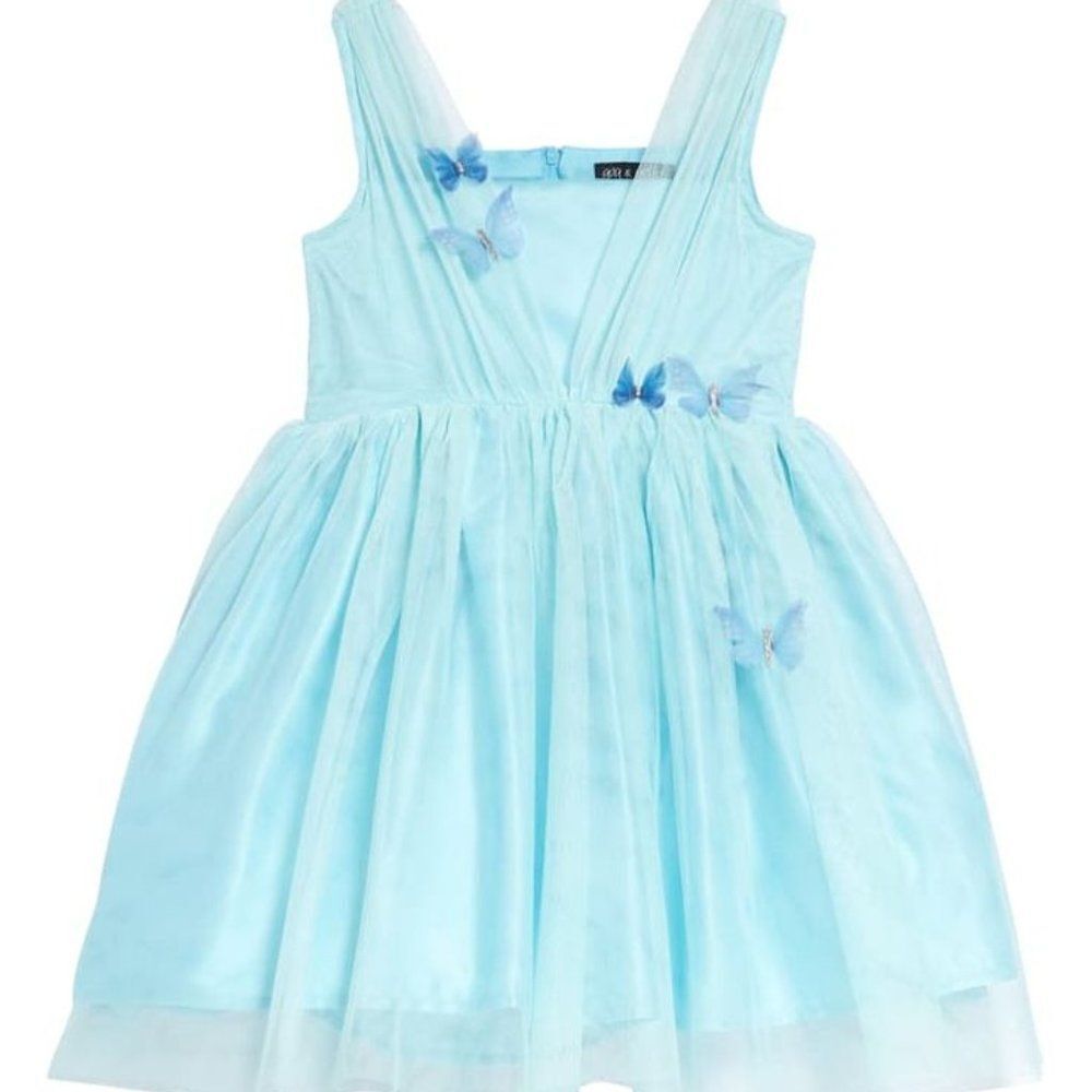 AVA & Yelly Little Girl's Butterfly Mesh Dress